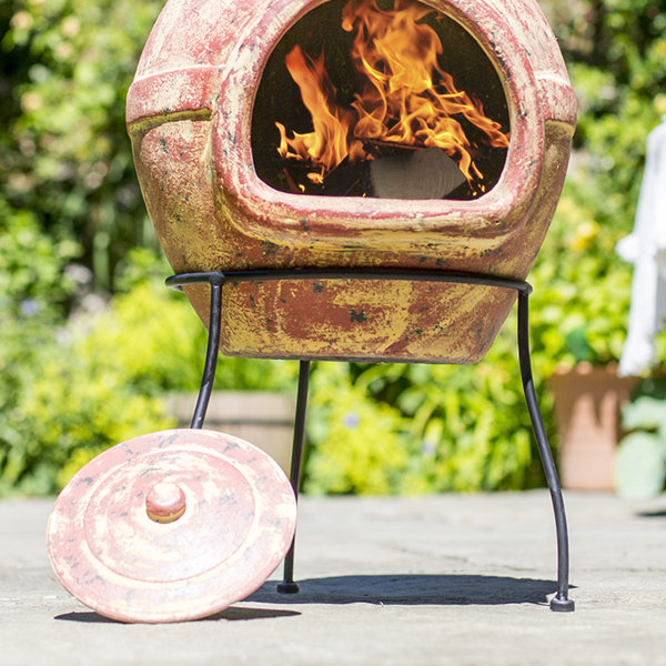 Dakota Fields Bjorn Clay Wood Burning Chiminea Wayfair.ie